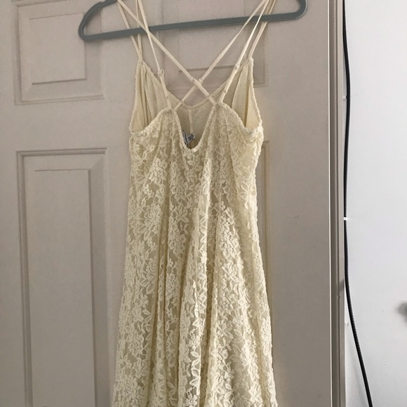 cream floral print summer dress - Picture 4 of 5